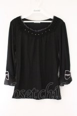 画像1: axes femme / バタフライモチーフレース使いインナー M クロ O-26-05-28-017-AX-TO-OW-OS (1)