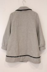 画像3: axes femme / 襟ローズ刺繍コート M グレー O-26-05-30-058-AX-CO-YM-OS (3)