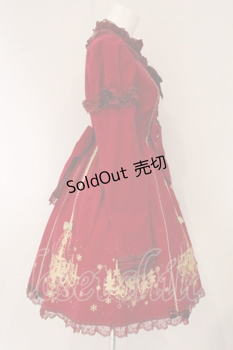 画像5: Angelic Pretty / シャンデリアプリントワンピース  ワイン O-26-05-30-060-AP-OP-OW-OS (5)