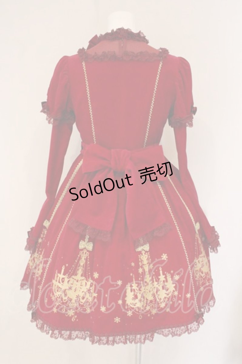 画像7: Angelic Pretty / シャンデリアプリントワンピース  ワイン O-26-05-30-060-AP-OP-OW-OS (7)