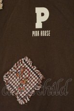 画像2: PINK HOUSE / 刺繍パッチワーク&ロゴpt長袖Tシャツ  ブラウン O-26-05-30-080-LO-TS-IG-OS (2)