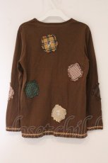 画像3: PINK HOUSE / 刺繍パッチワーク&ロゴpt長袖Tシャツ  ブラウン O-26-05-30-080-LO-TS-IG-OS (3)