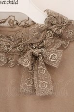 画像2: PINK HOUSE / ローズチュールレースカットソー  ベージュ O-26-05-30-009-LO-TO-IG-OS (2)