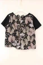 画像3: PINK HOUSE / リボン柄半袖トップス  クロ O-26-05-30-013-LO-TO-IG-OS (3)