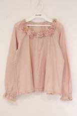 画像1: PINK HOUSE / チュールフラワーモチーフプルオーバーブラウス  ピンク O-26-05-30-015-LO-BL-IG-OS (1)