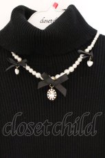 画像2: LIZ LISA / ネックレス付リブニットトップス 0 クロ O-26-06-01-030-LO-TO-OW-OS (2)