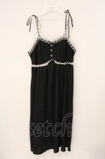 画像1: DearMyLove / レースランジェリー風キャミワンピース 5L クロ×シロ O-26-06-01-038-LO-OP-OW-OS (1)