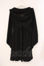 画像4: Ozz oneste / ローズクロス刺繍ボレロ重ね風デザインロングフードカーディガン  ブラック O-26-06-01-004-OO-TO-IG-OS (4)