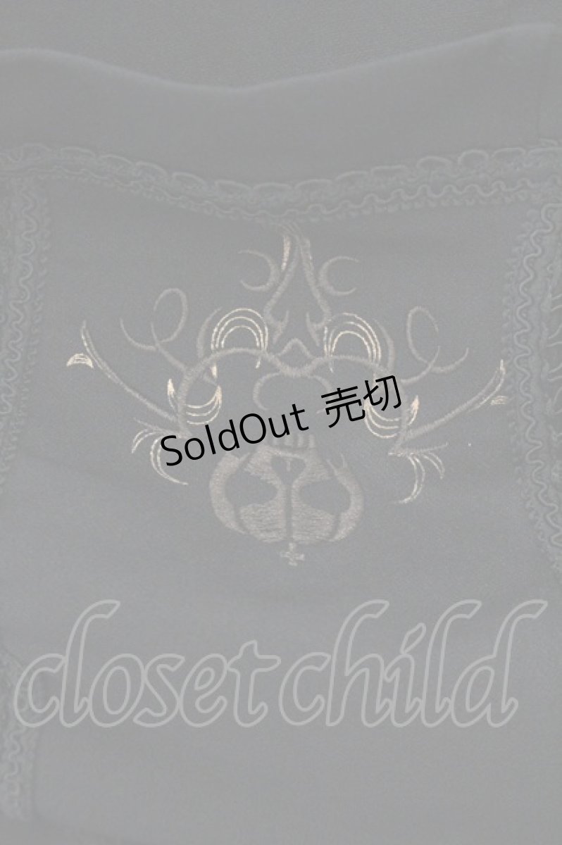 画像5: Ozz oneste / ローズクロス刺繍ボレロ重ね風デザインロングフードカーディガン  ブラック O-26-06-01-004-OO-TO-IG-OS (5)