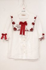 画像1: Amavel / Apple Cherryブラウス  シロ×アカ O-26-06-01-060-CA-BL-IG-OS (1)