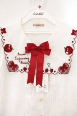 画像2: Amavel / Apple Cherryブラウス  シロ×アカ O-26-06-01-060-CA-BL-IG-OS (2)