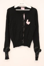 画像1: Angelic Pretty / Bunny刺繍ニットカーディガン  クロ O-26-06-01-061-AP-TO-IG-OS (1)
