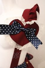 画像2: BABY,THE STARS SHINE BRIGHT / ねこくみゃちゃんのドットリボンスカート  ワイン O-26-06-01-068-BA-SK-IG-OS (2)