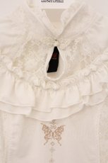 画像2: Ozz oneste / チャイナボタンレース切替ブラウス  ホワイト O-26-06-01-007-OO-BL-IG-OS (2)