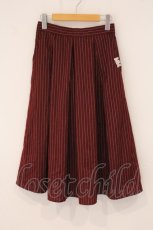 画像1: Rydia / ストライプ&コビニャー刺繍ポケットスカート M ワイン O-26-06-01-019-PU-SK-OW-OS (1)