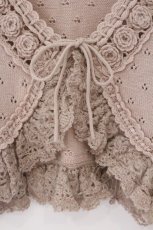 画像2: PINK HOUSE / はしごレース使いモチーフボレロ  ピンク O-26-06-02-034-LO-TO-IG-OS (2)