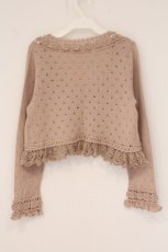 画像4: PINK HOUSE / はしごレース使いモチーフボレロ  ピンク O-26-06-02-034-LO-TO-IG-OS (4)