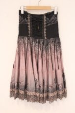 画像1: Rozen Kavalier / 起毛シャーリングスカート  グレー×レッド系 ペイズリー O-26-06-02-060-OO-SK-IG-OS (1)