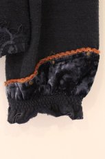 画像3: Ozz oneste / 刺繍入り異素材ニット  ネイビー O-26-06-02-061-OO-TO-IG-OS (3)