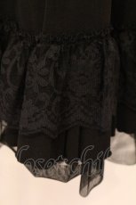 画像2: Qutie Frash / ワンショルダー和柄着物袖チュニック  ブラック×ちりめんパープル O-26-06-02-086-QU-TO-IG-OS (2)