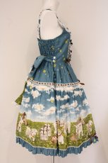 画像4: metamorphose / Dreamy Little Farm はしごレースフリルジャンパースカート  グリーン系 O-26-06-02-096-ME-OP-IG-OS (4)