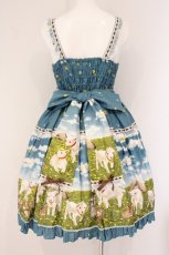画像5: metamorphose / Dreamy Little Farm はしごレースフリルジャンパースカート  グリーン系 O-26-06-02-096-ME-OP-IG-OS (5)