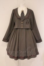 画像1: Amavel / Traditional Academyボレロセーラーワンピース  グレー O-26-06-02-097-CA-OP-IG-OS (1)