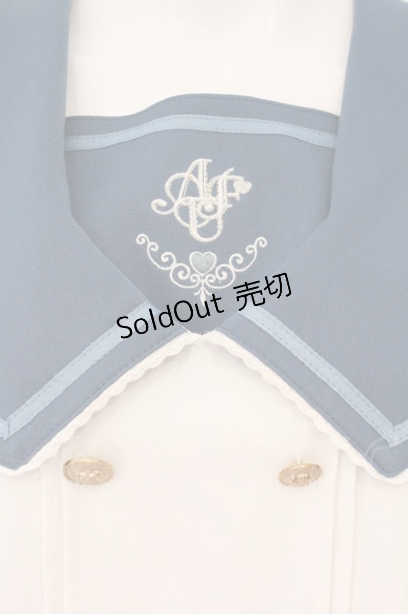 画像2: Amavel / Fancy Heart セットアップセーラーワンピース  ブルー×シロ O-26-06-02-099-CA-OP-IG-OS (2)