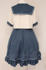 画像4: Amavel / Fancy Heart セットアップセーラーワンピース  ブルー×シロ O-26-06-02-099-CA-OP-IG-OS (4)