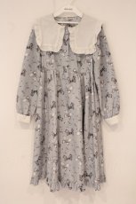 画像1: Lovely Tency / 眞白ありすコラボ/リボンプリントワンピース M サックス×シロ O-26-06-02-101-LO-OP-IG-OS (1)