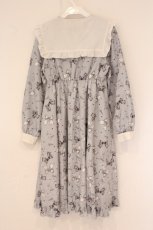 画像4: Lovely Tency / 眞白ありすコラボ/リボンプリントワンピース M サックス×シロ O-26-06-02-101-LO-OP-IG-OS (4)