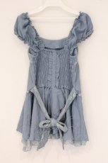 画像3: axes femme / 編み上げペプラムビスチェ M ブルー O-26-06-02-020-AX-TO-IG-OS (3)
