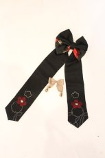 画像4: Amavel / おもひでの玩具箱 和風スカート F クロ O-26-06-03-043-CA-SK-OW-OS (4)