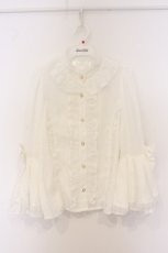 画像1: axes femme kawaii / 姫袖7分丈ブラウス M シロ O-26-06-03-048-AX-BL-OW-OS (1)