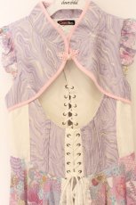画像2: Qutie Frash / 和柄チャイナコルセットベスト  パープル×ホワイト O-26-06-03-006-QU-TO-IG-OS (2)