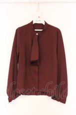 画像1: axes femme / プチハイネックブラウス M ワイン O-26-06-03-058-AX-BL-OW-OS (1)