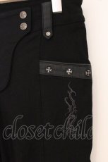画像2: Ozz Croce / 十字架ギミック入りスキニーパンツ  ブラック O-26-06-03-063-OO-PA-OW-OS (2)