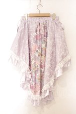 画像3: Qutie Frash / 和柄後ろロングパニエスカート  パープル×ホワイト O-26-06-03-007-QU-SK-IG-OS (3)