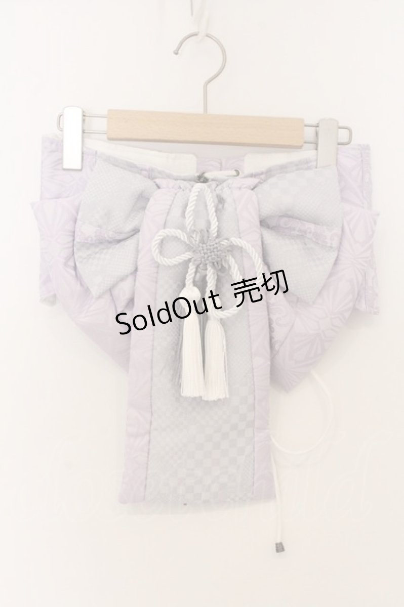 画像1: Qutie Frash / 花魁帯コルセット  パープル×ホワイト O-26-06-03-009-QU-TO-IG-OS (1)