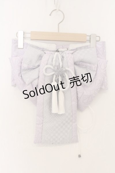 Qutie Frash / 花魁帯コルセット パープル×ホワイト O-26-06-03-009-QU