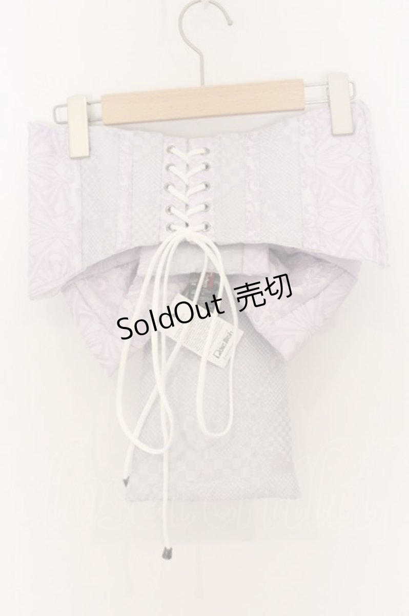 画像3: Qutie Frash / 花魁帯コルセット  パープル×ホワイト O-26-06-03-009-QU-TO-IG-OS (3)