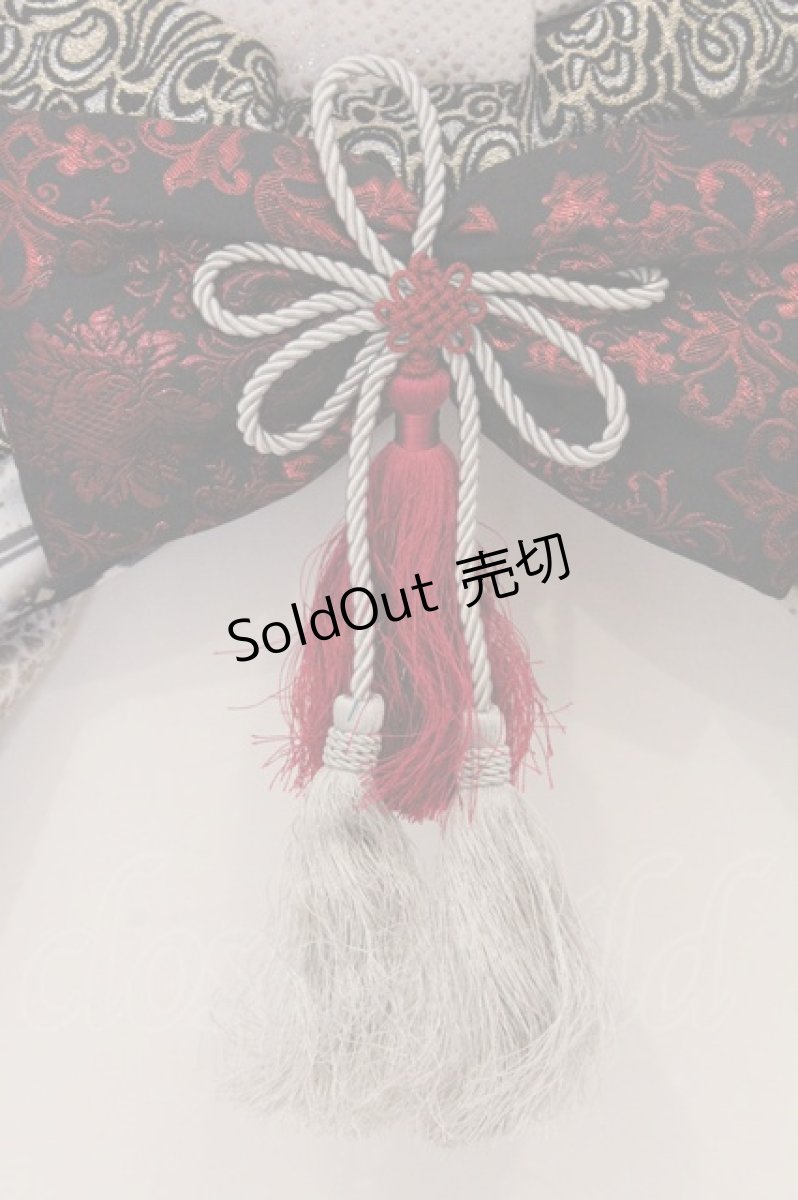 画像2: Qutie Frash / 2016年パティキュラ飾り帯  ＷＨ/モノクロ龍虎和柄 O-26-06-03-010-QU-ZA-IG-OS (2)