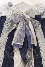 画像2: metamorphose / Dressyジャガードレースマント  ネイビー O-26-06-03-013-ME-CO-IG-OS (2)