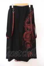 画像3: Qutie Frash / ちりめんフラップ付フレアパンツ  ブラック×レッド O-26-06-03-002-QU-PA-IG-OS (3)