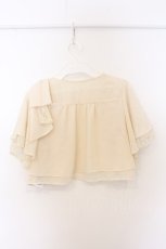 画像3: axes femme / 肩リボンラッフルフリルボレロ M キナリ O-26-06-03-021-AX-TO-OW-OS (3)