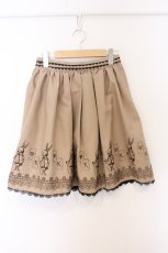 画像1: axes femme / ラビットフロッキースカート M ブラウン O-26-06-03-027-AX-SK-OW-OS (1)