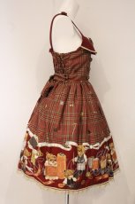 画像4: metamorphose / Tailor`s Bear衿付きジャンパースカート  えんじ系 O-26-06-04-031-ME-OP-OW-OS (4)