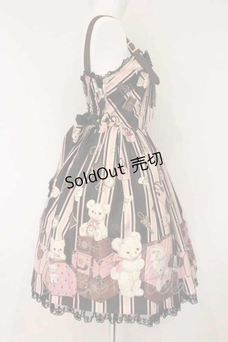 画像4: Angelic Pretty / Travelくまちゃんベルトジャンパースカート  クロ O-26-06-04-032-AP-OP-OW-OS (4)