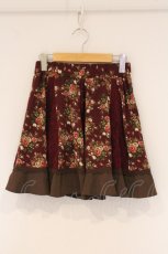 画像1: axes femme / 花柄×レースはぎスカート M ワイン O-26-06-04-006-AX-SK-OW-OS (1)