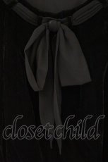 画像2: INGEBORG / シフォン通しベロアワンピース 9 クロ O-26-06-04-052-LO-OP-IG-OS (2)